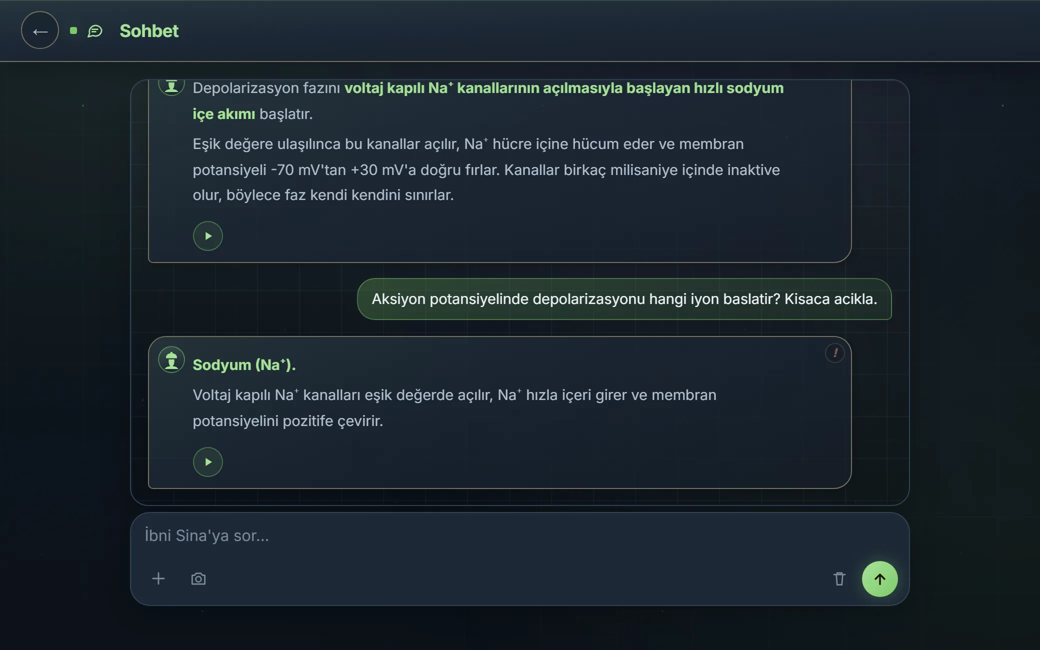 İbni Sina yapay zekâ sohbeti — konu anlatımı ve özet tablo